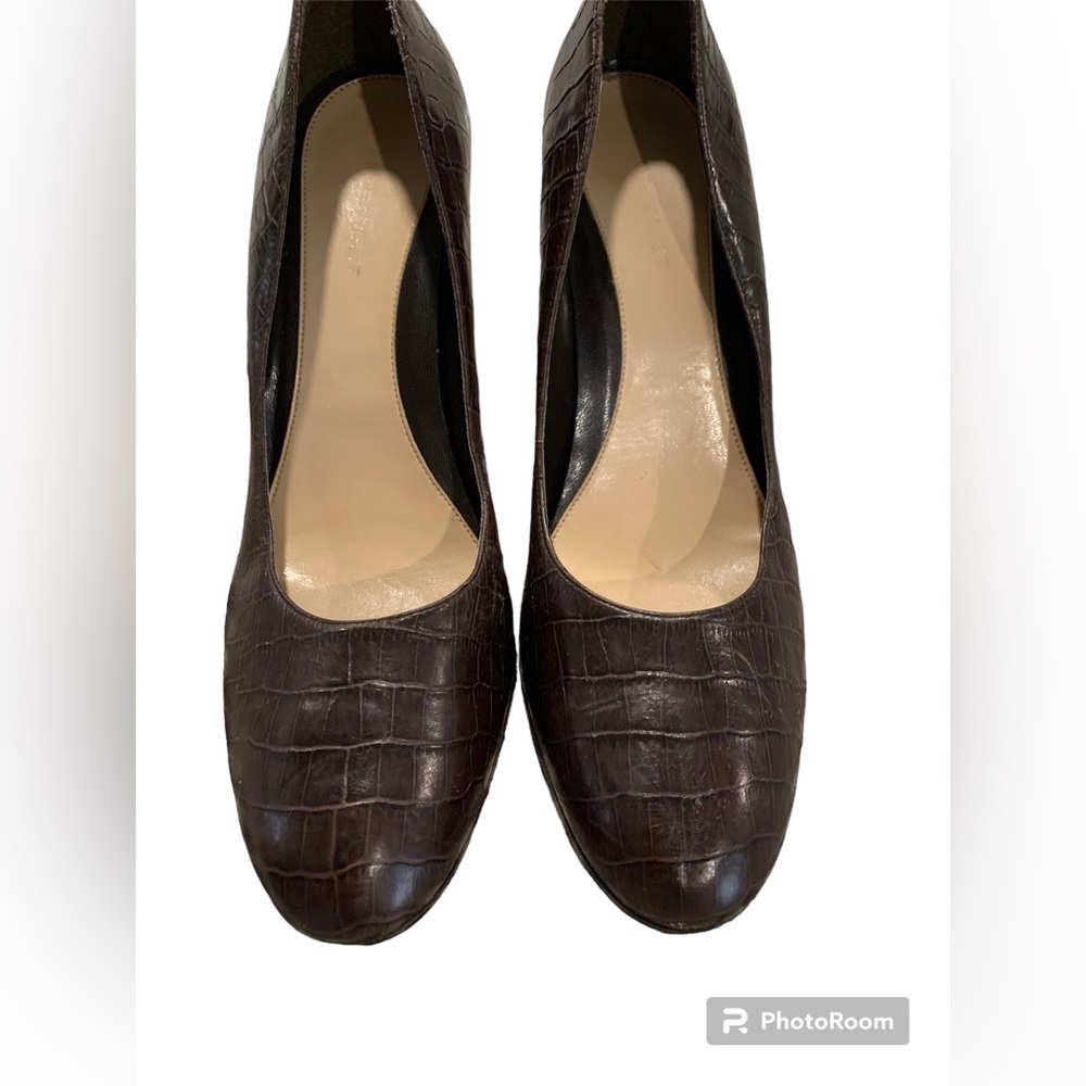 Nine West,size 9M, 3 inch, heel, leather, brown,